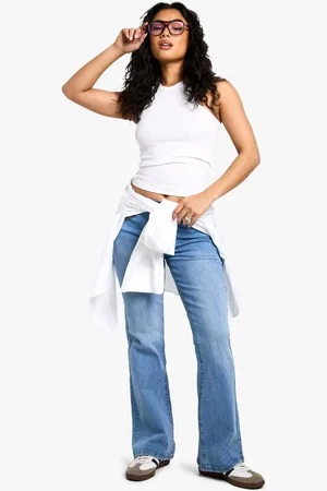 Boohoo Womens The Low Waist Bootcut Jean - - 10/32L