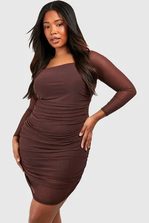 Boohoo Womens Plus Mesh Bodycon Dress - - 24