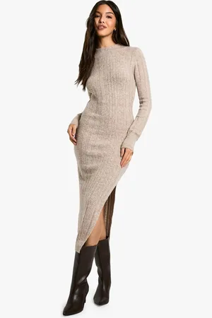Boohoo Womens Marl Knitted Midaxi Dress - - M
