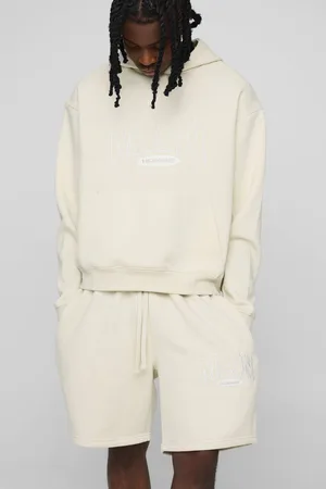 Boohoo Oversized Boxy Man Hooded Short Tracksuit - - M