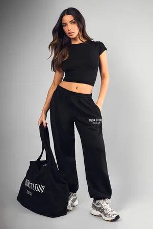 Boohoo Womens Petite DSGN Studio Applique Oversized Jogger - - L