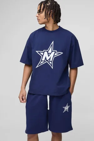 Boohoo Oversized Boxy M Star T-Shirt & Short Set - - M