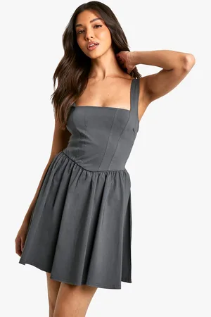 Boohoo Womens Bengaline Milkmaid Skater Dress - - 16
