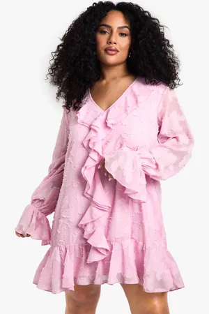 Boohoo Womens PLUS PLUS BURNOUT FLORAL SHIFT DRESS - - 18