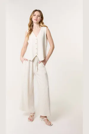 Blue Vanilla Womens Stone Waistcoat and Trouser Set - - M/L