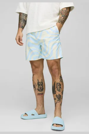 Boohoo Mid Length Abstract Print Swim Short - - M