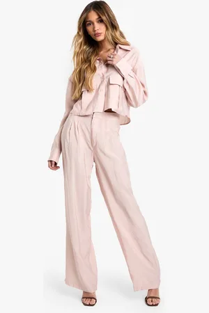 Boohoo Womens Fluid Straight Leg Trousers - - 8