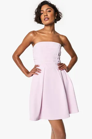 Boohoo Womens Tall Ruched Detail Structured Skater Dress - - 12