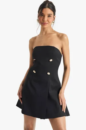 Boohoo Womens Tailored Button Detail Structured Mini Dress - - 12