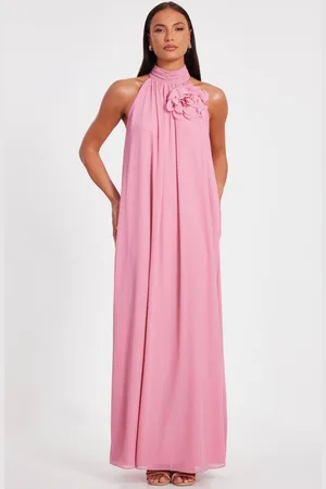 Quiz Womens Chiffon Corsage Maxi Dress - 12