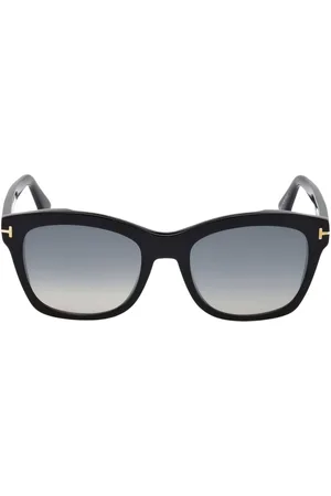 Tom Ford Womens Lauren-02 Grey Mirrored Lens Shiny Sunglasses - One Size