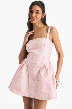 Boohoo Womens Jacquard Skater Mini Dress - - 16
