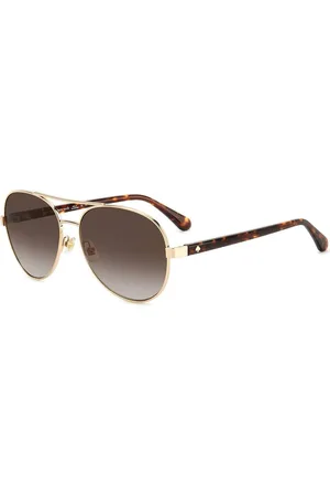 Kate Spade Aviator Sunglasses Gold Frame Brown Gradient Women - - One Size