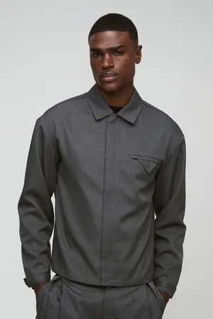 Boohoo Oversized Textured Overshirt - - XL