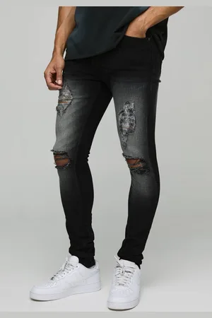 Boohoo Super Skinny Washed Ripped Jeans - 32R
