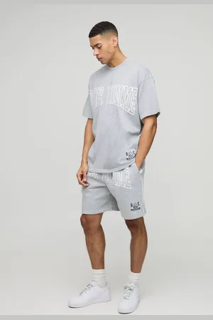 Boohoo Oversized Homme T-Shirt & Short Set - - XS