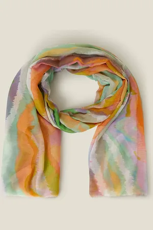Accessorize Womens Blurred Wave Print Scarf - - One Size