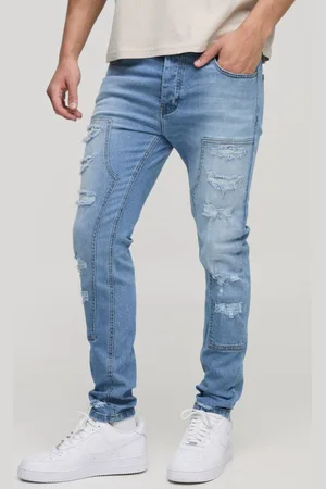 Boohoo Skinny Stretch Ripped Carpenter Jeans - - 30R