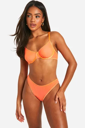 Boohoo Womens Mesh Bra And Brief Set - - L