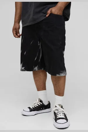 Boohoo Plus Relaxed Fit Tie Dye Washed Jorts - - 38