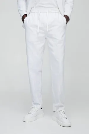 Boohoo Slim Fit Elasticated Waist Blend Look Trouser - - XL