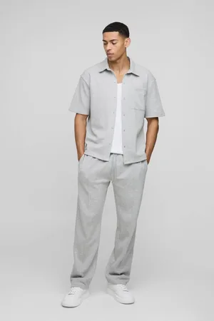 Boohoo Jersey Pique Oversized Shirt & Pintuck Trouser Set - - XL