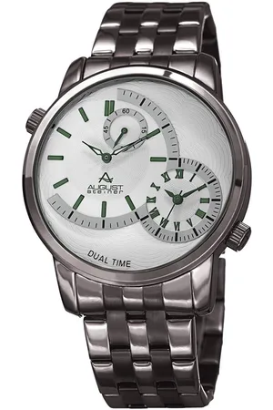 August Steiner Stratos Meridian 44mm Quartz Dual-Time - - One Size