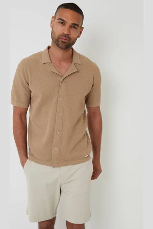 Threadbare Textured Revere Collar Knitted Shirt - - S