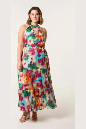 Blue Vanilla Womens Curve Halterneck Midi Dress - 18-20