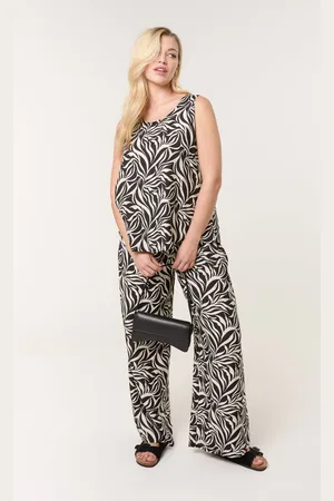Blue Vanilla Womens Leaf Print Vest and Trouser Set - M/L