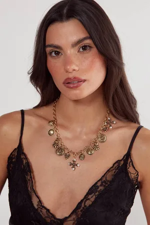 NASTY GAL Womens Vintage Charm Chain Necklace - - One Size
