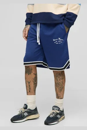 Boohoo Tall Airtex Tape Detail Loose Fit Basketball Shorts - - M