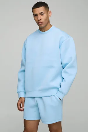 Boohoo Oversized Bonded Scuba Sweatshirt Short Tracksuit - - M