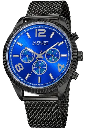 August Steiner Nyros Chronograph 42mm Quartz Dual-Time - - One Size