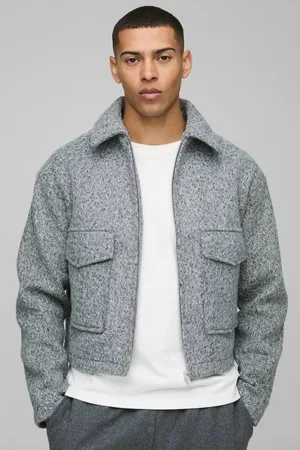 Boohoo Oversized Boucle Heavyweight Overshirt - - M