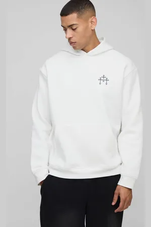 Boohoo Oversized Cross Printed Hoodie - - L