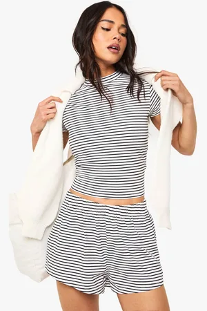 Boohoo Womens Striped Cap Sleeve Top - - 8