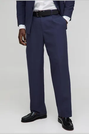 Boohoo Relaxed Fit Linen Blend Trouser - - 30