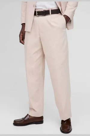 Boohoo Relaxed Fit Linen Blend Trouser - - 36