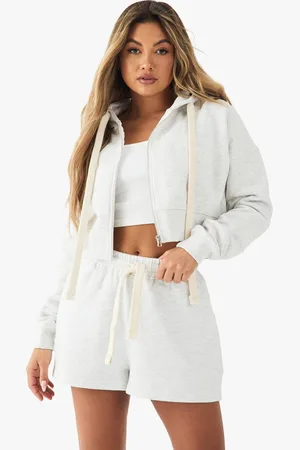 Boohoo Womens DSGN Studio Contrast Drawcord Sweat Short - - XL