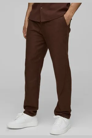 Boohoo Straight Leg Brushed Texture Trouser - - XL
