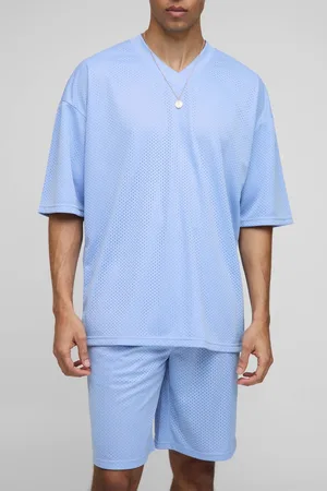 Boohoo Oversized Mesh V Neck Sports Top & Short Set - - XS