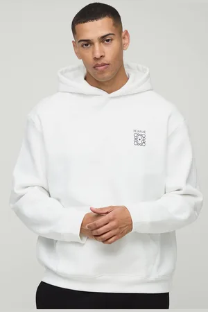Boohoo Oversized Homme Printed Hoodie - - S