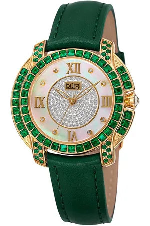 Bürgi Womens Emerald Halo 37mm Japanese Quartz - - One Size