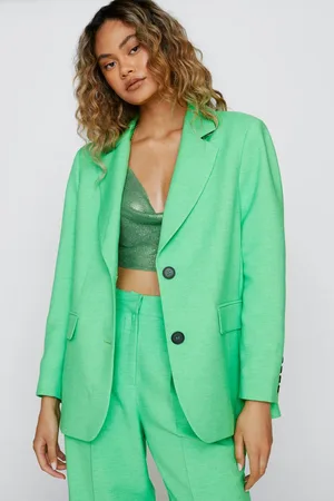 NASTY GAL Womens Button Detail Oversized Blazer - - 6