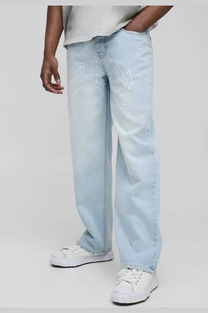 Boohoo Embroidered Star Pocket Detail Relaxed Fit Jeans - - 34R