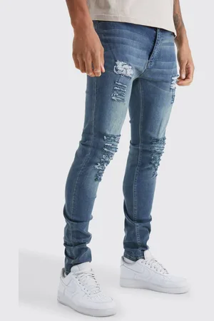 Boohoo Tall Skinny Jeans With All Over Rips - - 40