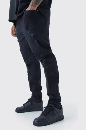 Boohoo Plus Skinny Jeans With All Over Rips - - 38