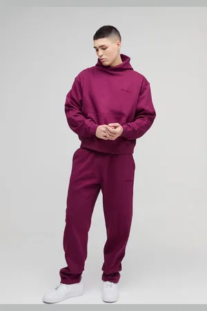 Boohoo Oversized Boxy Ofcl Man Panel Detail Hooded Tracksuit - - L