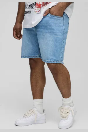 Boohoo Plus Slim Rigid Denim Shorts - - 40